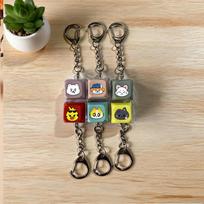 6pc Kpop ENHYPEN ENCHIN Cute Mechanical Keyboard Keycap Keychain  Jungwon Jay Jake Sunghoon Sunoo Ni-ki Creative Bag Pendant Fans Gift 6pcs