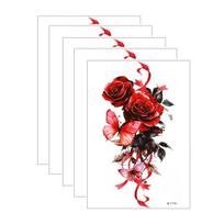 xiaobudian 5 Sheets Tattoo Stickers, Skin-Friendly Temporary Tattoos for Adults And Kids, Easy to Apply Hypoallergenic Non-Irritating Body Art Events E
