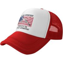 Second AUnisexdUnisext Protects First Trucker Hat Unisex Adjustable Mesh Baseball Cap XS（old）