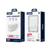 Jellico Charger C105 Pd 45W 1Xusb-C For Samsung Huawei Phones, Tablet balta