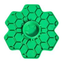 PLA Bee Watering Station 3D Printing Small-Hole Honeycomb Tray Bee Feeder for Outdoors Lawns Courtyards Camping Parties žalia
