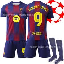 2526 No. 9 Lewandowski World Cup Barcelona Home Jersey 16