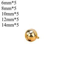 Vacuum-plated Brass Chime Gilded Finish DIY Pet Collar Pendant Split Round Charm for Animal Neckband Handmade Jewelry Craft