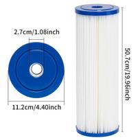 Vandens filtro kasetė ECP5-20BB, SPC-45-2005 W5CPHD, CP5-BB, 20 colių sulankstomas vandens nuosėdų filtras, visam namui, 5 mikronai