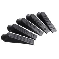 5pcs Set Plastic Door Stop Stoppers Durable Non-Slip Base Door Block Wedge Compact Size Wedge Shape Door Holder Office Doors sidabras