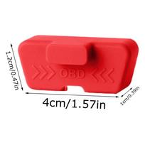 OBD Cover Lock Waterproof Vehicles Lid OBD Protector Silicone Protective Sleeve For Variety Of Models Automotive raudona