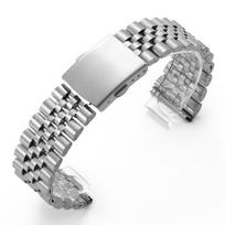 Silver Gold Stainless Steel Watch Strap 18mm 20mm 22mm Folding Buckle Watch Band Men Replacement Wristwatch Bracelet Accessories 18mm sidabras
