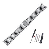 Tvirtas nerūdijančio plieno laikrodžio apyrankė Seiko 5 SKX009/007 Jubilee lenkta galine dalimi Laikrodžio apyrankės Metalinės 20mm 22mm Laikrodžio dirželiai 20mm