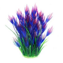 Vandens žolės dirbtinis akvariumo augalas, imituojantis žuvų priedus, plastikas dekoravimui violetinė