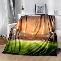 3D Futbolas Futbolas Sportas Siluetas Raštas manta sofa lova uždangalas minkštas pledas Minkštas Šiltas Flanelinis Metamasis Pledas Gerbėjų dovana 75cm x 90cm