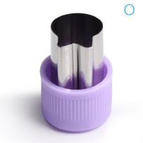 1 vnt. daržovių pjaustyklės plastikinė rankena, nerūdijančio plieno virtuvės įtaisai vaisių pjaustymui 4*3cm gray