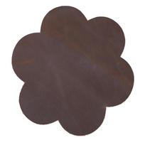 Contacts+family Retro Crazy Horse Leather Mouse Pad Creative Petal Shaped Office Small Mouse Pad 20x1x19cm kava