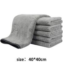 40 * 100 cm koralų vilnos automobilių plovimo rankšluostis, ypač sugeriantis minkštas automobilių valymo rankšluostis. 40*40cm pilka