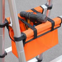 Compact Ladder Tool Storage Bag for Household Accessories oranžinė