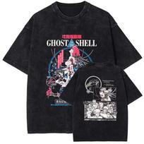 Anime Ghost In The Shell Kusanagi Motoko Grafinis T-shirt Vyrams Vintage Manga T-shirts Laisvas Laisvalaikio T-shirt Harajuku Viršus S