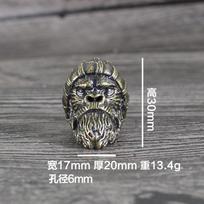 Woolen Hat Gorilla Head Sculpture Brass Knife Beads Animal Orangutan EDC DIY Woven  Paracord Lanyard Charms Pendants Accessories žalvaris