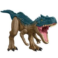 Mattel Jurassic World Super Didelis Alosauras Figūrėlė Vaikams, Dinzaurų Žaislas, Ilgis: Apie 100cm, Nuo 4 metų, MėlynaiRuda, HRX53