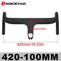 KOCEVLO R03 Carbon Road Bike Integrated Drop Handlebar with Spacers R03 Integrated Drop Bar black