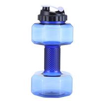 1pc Dumbbell Shape Water Bottle 600Ml Blue Petg Fitness Sports Kettle Weightlifting Cup For Gym Travel Home Office Kitchen Bar other