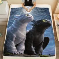 Kaip priauginti drakoną Naktis ir Šviesos Fūrija Antklodė, HTTYD Gerbėjų Jaukus Užklotas, Ideali Dovana.chl 75x90cm
