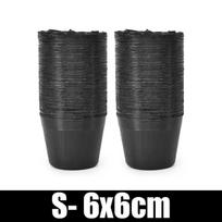300/50pcs Black Seedling Nursery Pots Plastic Seed Starting Grow Cups Plant Flowers Grow Bag Container Seedling Cultivation Bags 50PCS