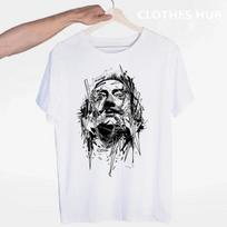 Salvadore Dali Tribute T-shirt O-Neck Short Sleeves Summer Casual Fashion Unisex Men And Women Tshirt - Men's Summer Cotton G... S įvairiaspalvis