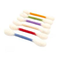 6Pcs Cotton Swab Cat Toys Giant Swab Cat Kicker Stick with Catnip Interactive Kitten Kicker Toys for Indoor Cats Exercise Solo Entertainment