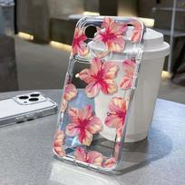 Vintažinis gėlių lelija hibiskas minkštas telefono dėklas, skirtas Realme C53 C55 C67 C63 C33 C30 C35 C51 C21Y C25Y 9i 9 10 12 Pro Plus 8 5G dangtelis Realme C63(C61) gray