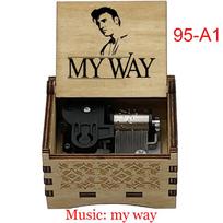 My Way Music Wood Box Unique Gift Personalized Wedding Anniversary Best Gift Couple Christmas Gifts (as the picture,Small)