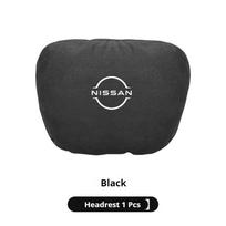 AUK2  For Nissan X-Trail Qashqai Sentra Serena Tiida Teana Juke Leaf Micra Car Headrest Lumbar Rest Cushion Neck Support Neck Pillow juoda
