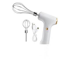 Cordless Electric Hand Mixer 3 Speeds Low Noise Long Battery For Home Baking Cream Whipping