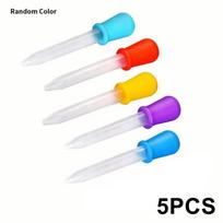 5/10Pcs 5Ml Small Silicone Plastic Pipette Dropper Feeding Medicine Liquid Eye Ear Pipette Dropper Lab Experiment Toys Gift 5pcs