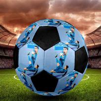 C Ronaldo salės futbolo kamuolys Spalvingas Mašininio siuvimo PVC Dydis 5 Komandinėms treniruotėms, varžyboms Paruoštas Patvarus Aukšto atšokimo Šauni sporto dovana