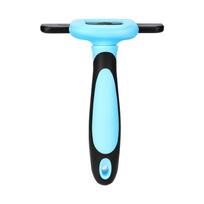 Pet Hair Remover Stainless Steel Detachable Comb Large Size Grooming Tool for Removing Loose Fur and Undercoat Shedding Tool for Dogs and Cats One Size mėlyna