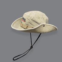 Japanese Washed Spicy Girl Western Cowboy Hat Outdoor Camping Sunshade Big Brimmed Fisherman Hat Sunscreen Hat Adult 56-58cm chaki