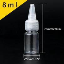 3-100ml Empty Dropper Bottle Transparent Plastic Refillable Nozzle Dropper With Cap Squeeze Bottle Tattoo Pigment Ink Containers 8ml
