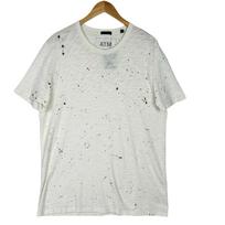 ATM Anthony Thomas Melillo Paint Splatter Tee Shirt White Cotton Size M NWT S