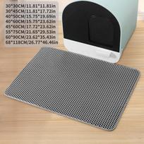 Ultra-absorbent Eva Cat Litter Trapping Mat Easy To Clean Anti-tracking Pad Gray,30*30CM/11.81*11.81in