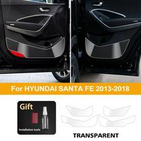 For Hyundai Santa Fe 2013-2018 Clear TPU Car Door Anti Kick Pad Inner Side Edge Film Front and Rear Auto Door Side Panel Pad