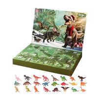 Dinosaur Advent Calendar - 24 Days Christmas Countdown Calendar Toy for Kids, Fun Holiday Party Decor & Supplies for Home A žalia