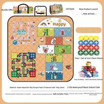 Lauko 3-in-1 Ludo žaidimas Atsparus drėgmei Pikinė palapinė Kempingo iškylos pledas Ultragarso neperšlampama pagalvėlė Oksfordo audinys Ne 200x 150 lid style