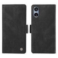 For Sony Xperia 5 V Leather Phone Case Folding Stand Wallet Cover juoda
