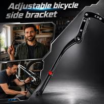 Adjustable Bicycle Kickstand for Mountain Bikes Fits 24 to 28 Inch Wheels Side Mount Bike Stand with Durable Aluminum Alloy Frame for Adult Bikes one size
