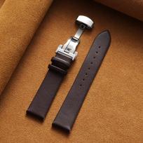 Ultra-Thin Genuine Leather Watch Band 12/14/16/17/18/19/20/21/22mm Soft Cowhide Strap Butterfly Buckle for Man Women Watchband 12mm ruda