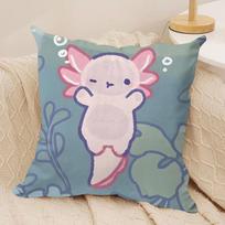Salamander Cushion Cover Soft Plush Fabric Double-Sided Printed Sofa Cushion Cover For All Seasons Home Decor Gift Peach skin 18*18(CM)-1Pcs
