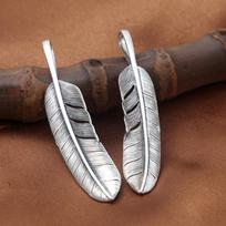 S925 Sterling Silver Jewelry Fashion Thai Silver Men and Women Takahashi Goro Trend Feather Pendant