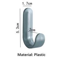 3 vnt. Daugiafunkcis sieninis laikiklio kablys už durų. 3 Pcs Plastic Green
