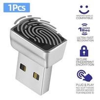 USB pirštų atspaudų skaitytuvo modulis, skirtas Windows 7 8 10 11 Sveiki, biometrinio skaitytuvo pakabinama spyna, skirta nešiojamiesiems kompiuteriams PC pirštų atspaudų atrakinimo modulis juoda
