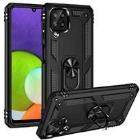 Žiedo laikiklio dėklas, skirtas Samsung Galaxy M32 M 32 SM-M325F/DS M325FV/DS Magnetinis automobilio smūgiams atsparus dangtelis, skirtas Galaxy M32 dėklui Samsung M32 For Galaxy A22 4G juoda