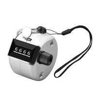 Handheld Counter Clicker 4 Digit Display Tally Counters for Accurate Counting & Data Analysis in Retail Stores & Events A gray
